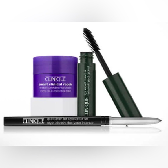 Clinique Other - Clinique Smart Repair Cream, Mascara, and Black Eyeliner Trio